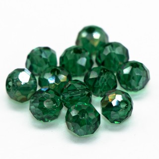 Бусины рондели 4*3мм, изумрудный полупрозрачный